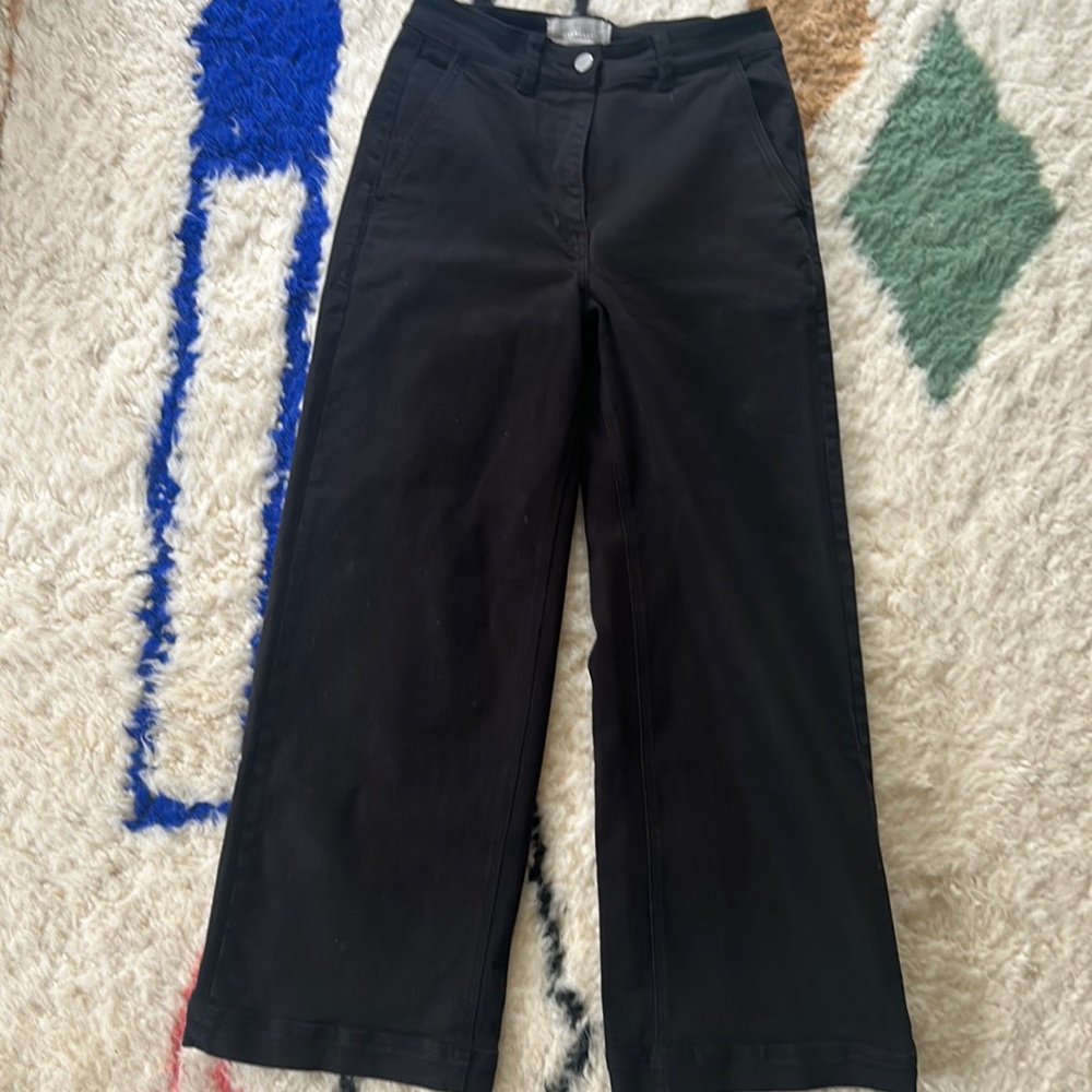 Everlane wide leg pants black